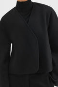 Theory Rounded Crop Jacket in Black