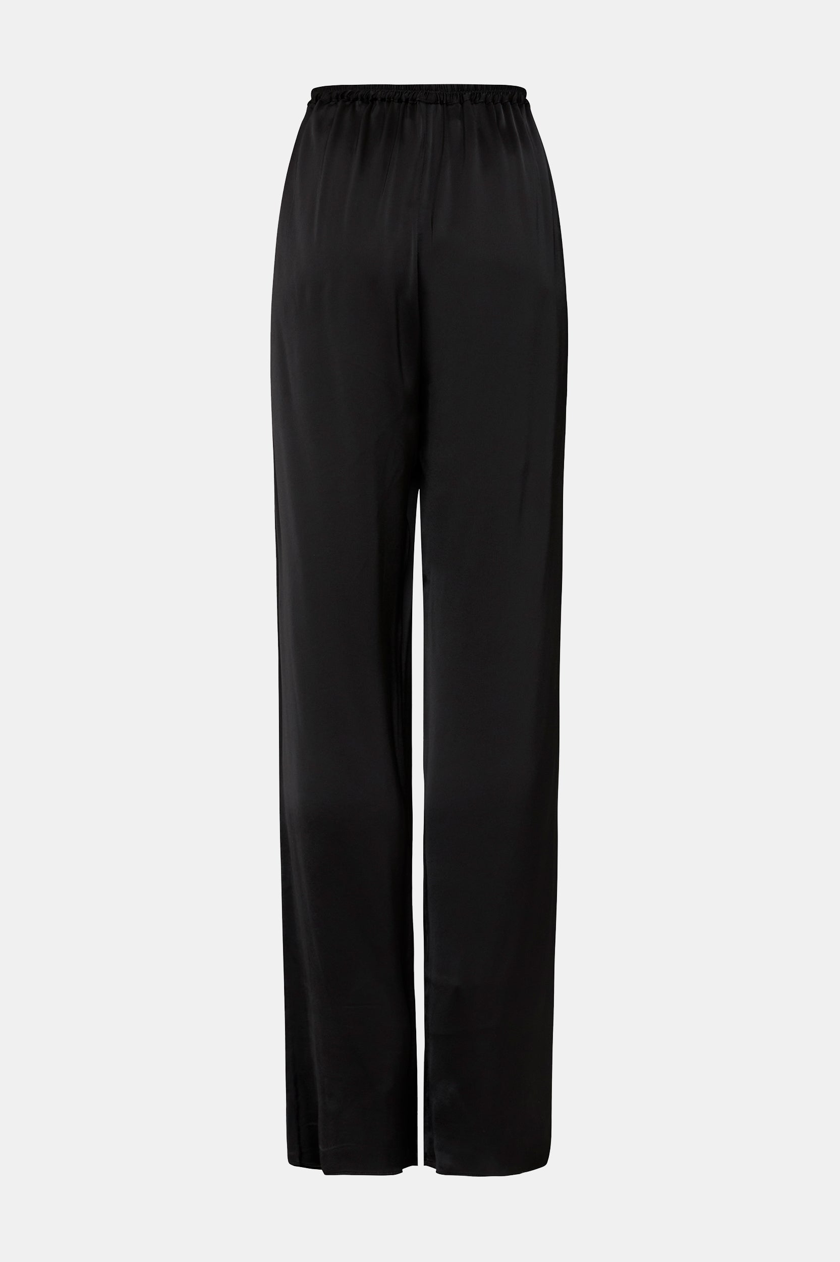 Relaxed Satin Pant in Black