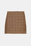 Rodebjer Siene Mini Skirt in Caramel Brown