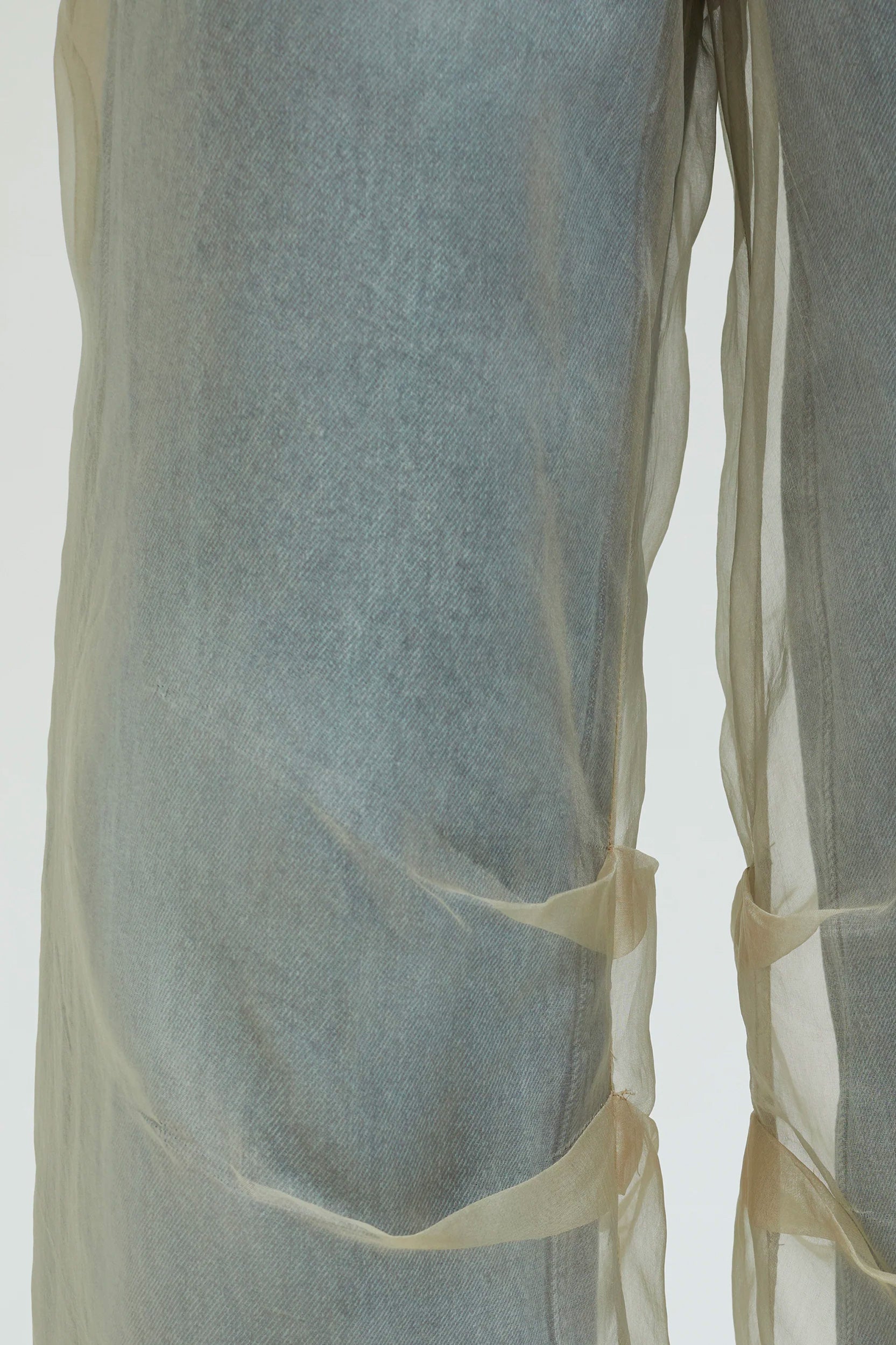 Silk Parchment Denim Jean in Stone Blue