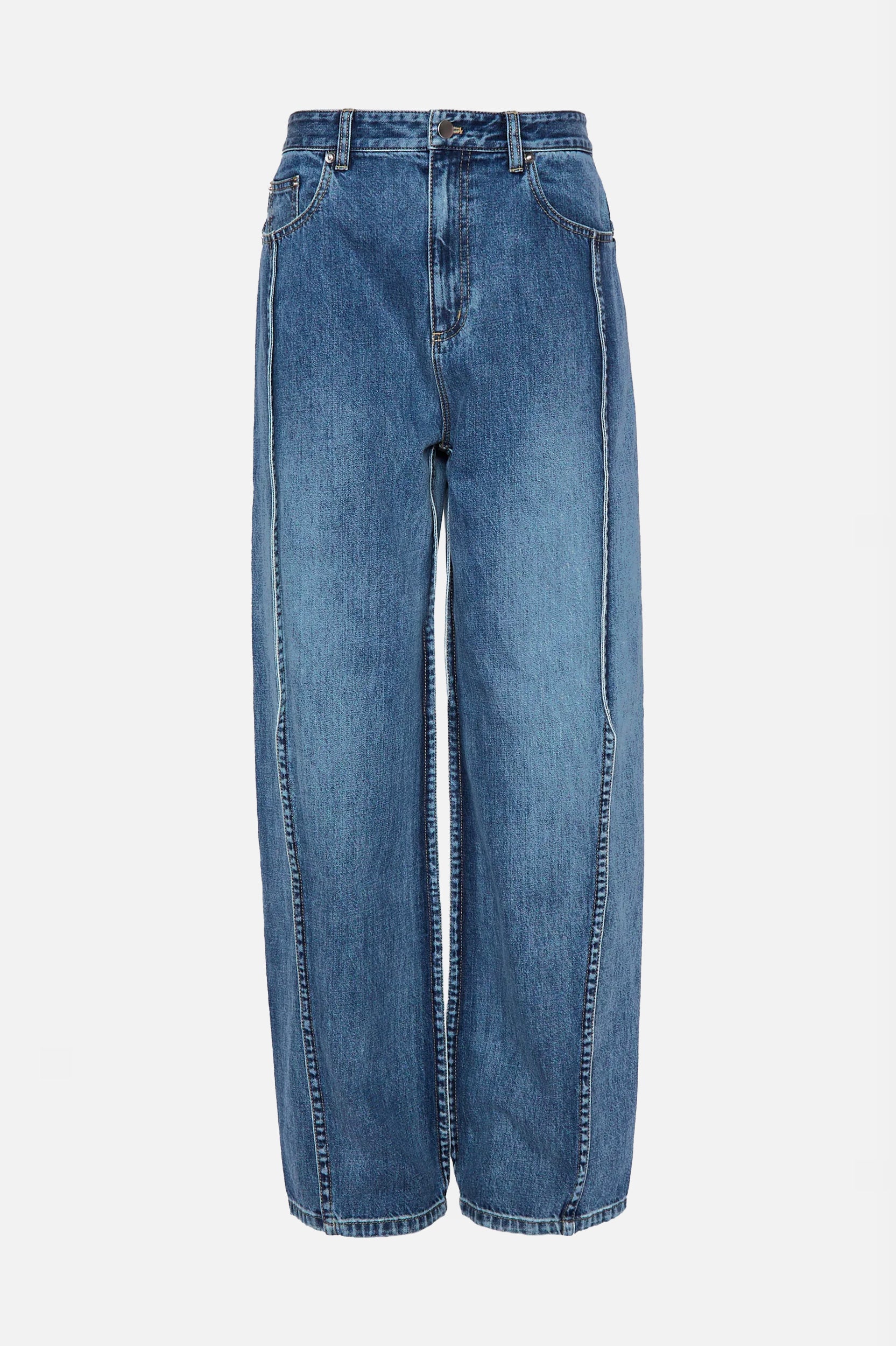 Spring Denim Tuck Jean in Classic Blue - Short
