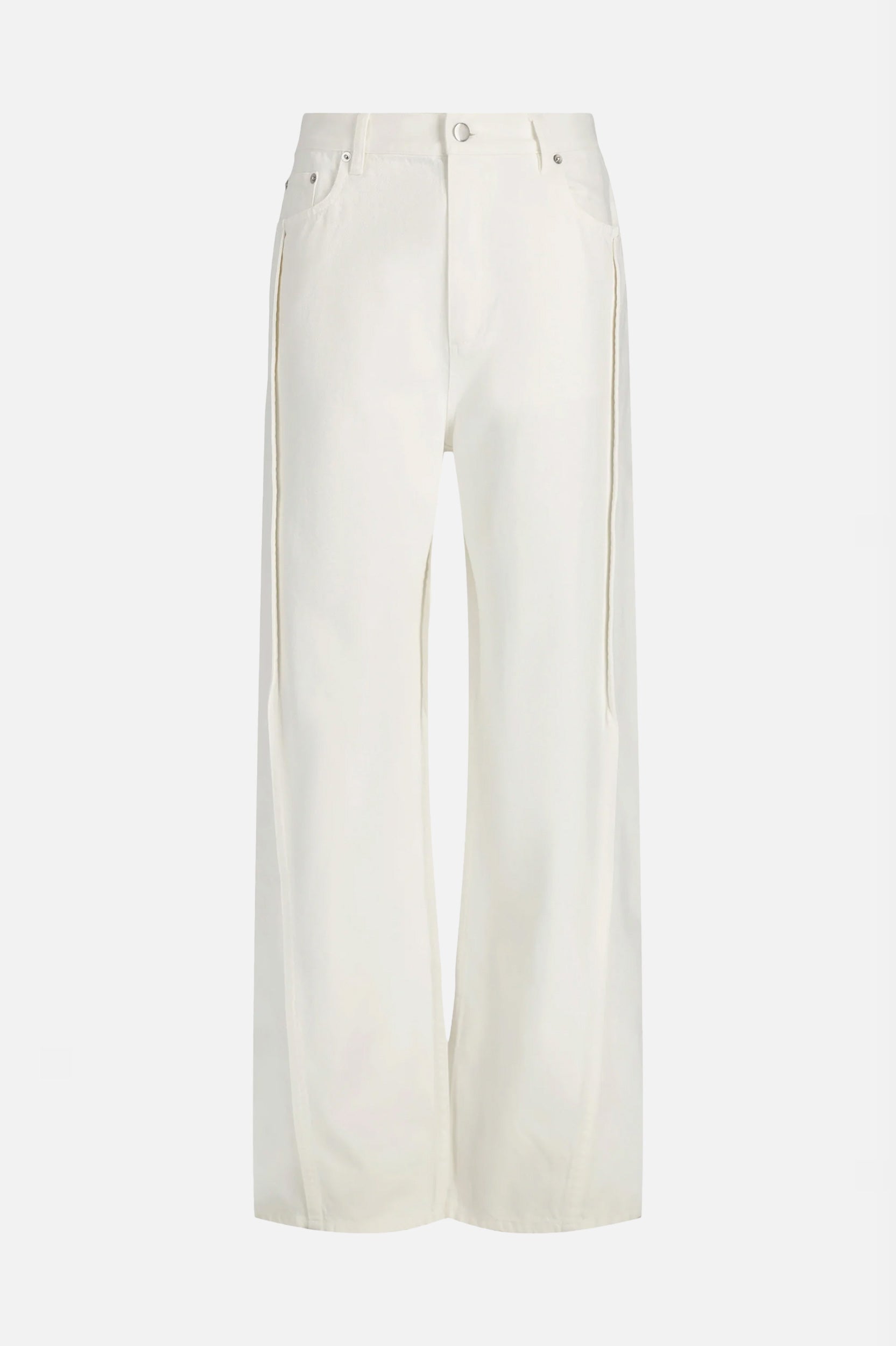 Spring Denim Tuck Jean in White - Regular