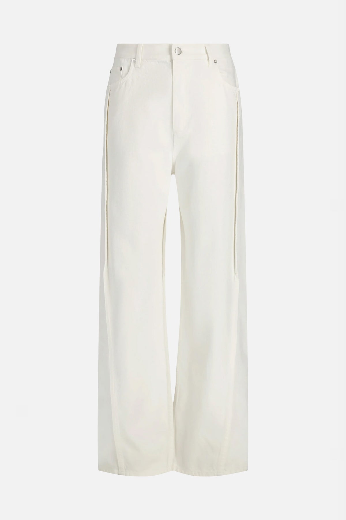 Spring Denim Tuck Jean in White - Regular