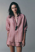 Sarah Jane Clarke Suki Shirt in Shot Pink