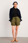 Alex Mill Sunny Linen Shorts in Deep Olive
