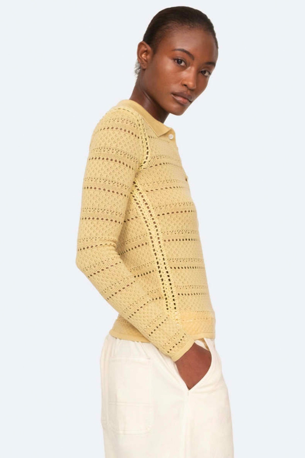 Syble Merino Sweater in Yellow