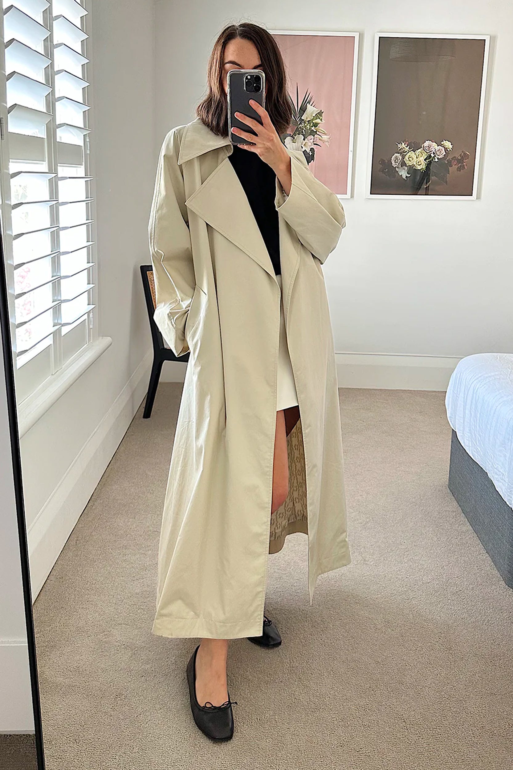 Trench Coat in Taupe