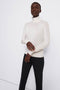 Theory Turtleneck Regal Wool Sweater in Ivory