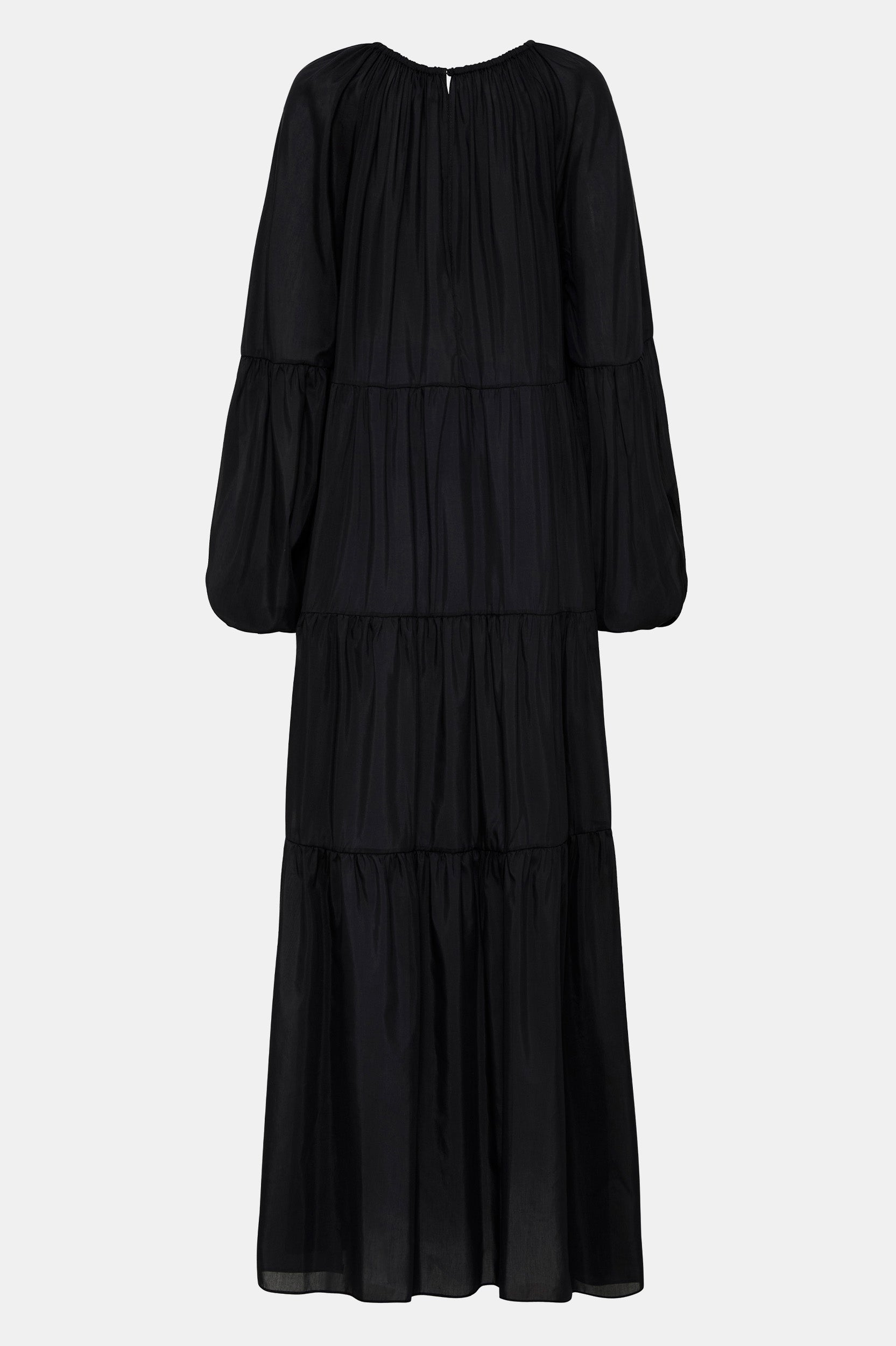 Voluminous Tiered Dress in Black