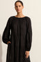Matteau Voluminous Tiered Dress in Black