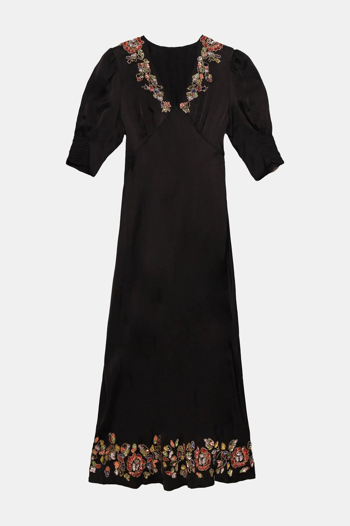 Zadie Embellished Dress in Waterblossom Black