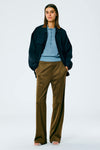 Tibi Active Knit Scottie Jogger in Wood