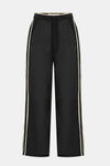 All That Remains Ana Silk Pant in Noir Cream