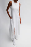 Tibi Boucle Knit Sculpted Dress in White