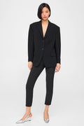 Theory Oversized Blazer in Black Admiral Crepe