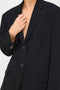 Theory Oversized Blazer in Black Admiral Crepe