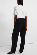 Theory Carrot Crepe Pant in Black