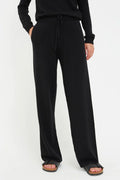 Chinti & Parker Wide Leg Cashmere Pants in Black