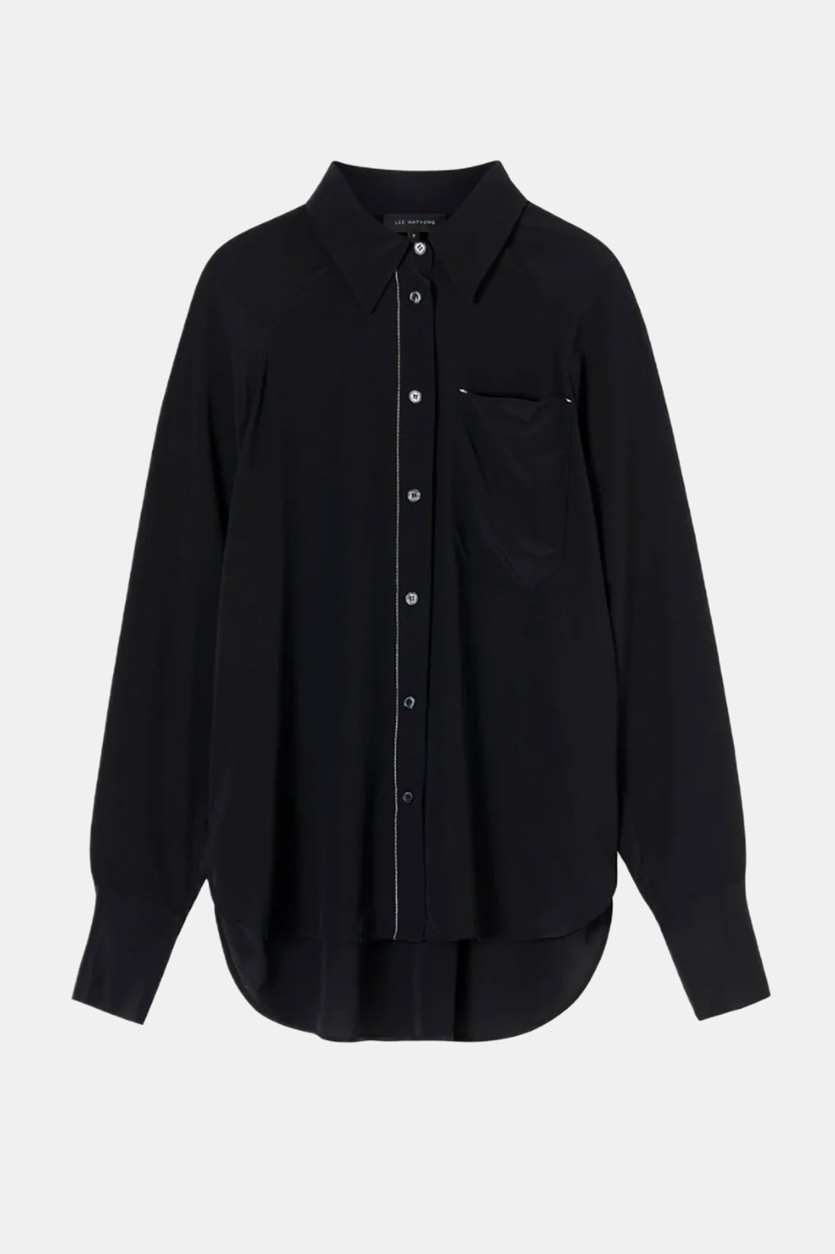 Cassini Silk Shirt in Black