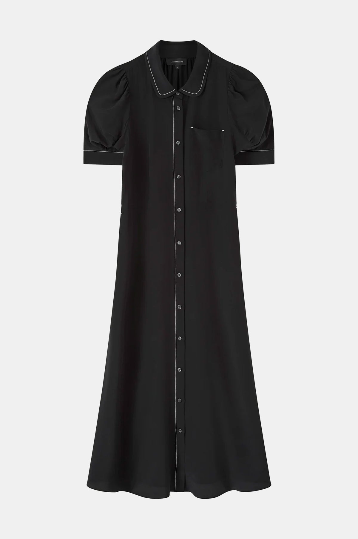 Cassini Short Sleeve Dress in Black