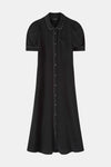 Lee Mathews Cassini Short Sleeve Dress in Black