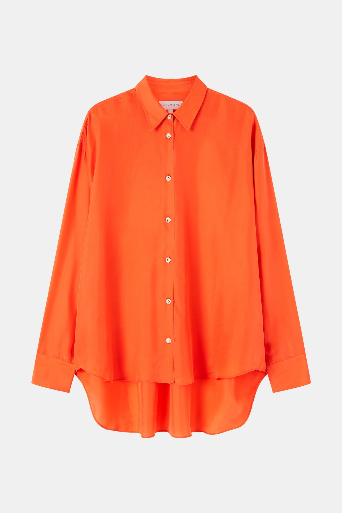 Chelsea Relaxed Silk Shirt in Vermilion