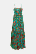 ULLA JOHNSON Colette Silk Gown in Garden Bloom