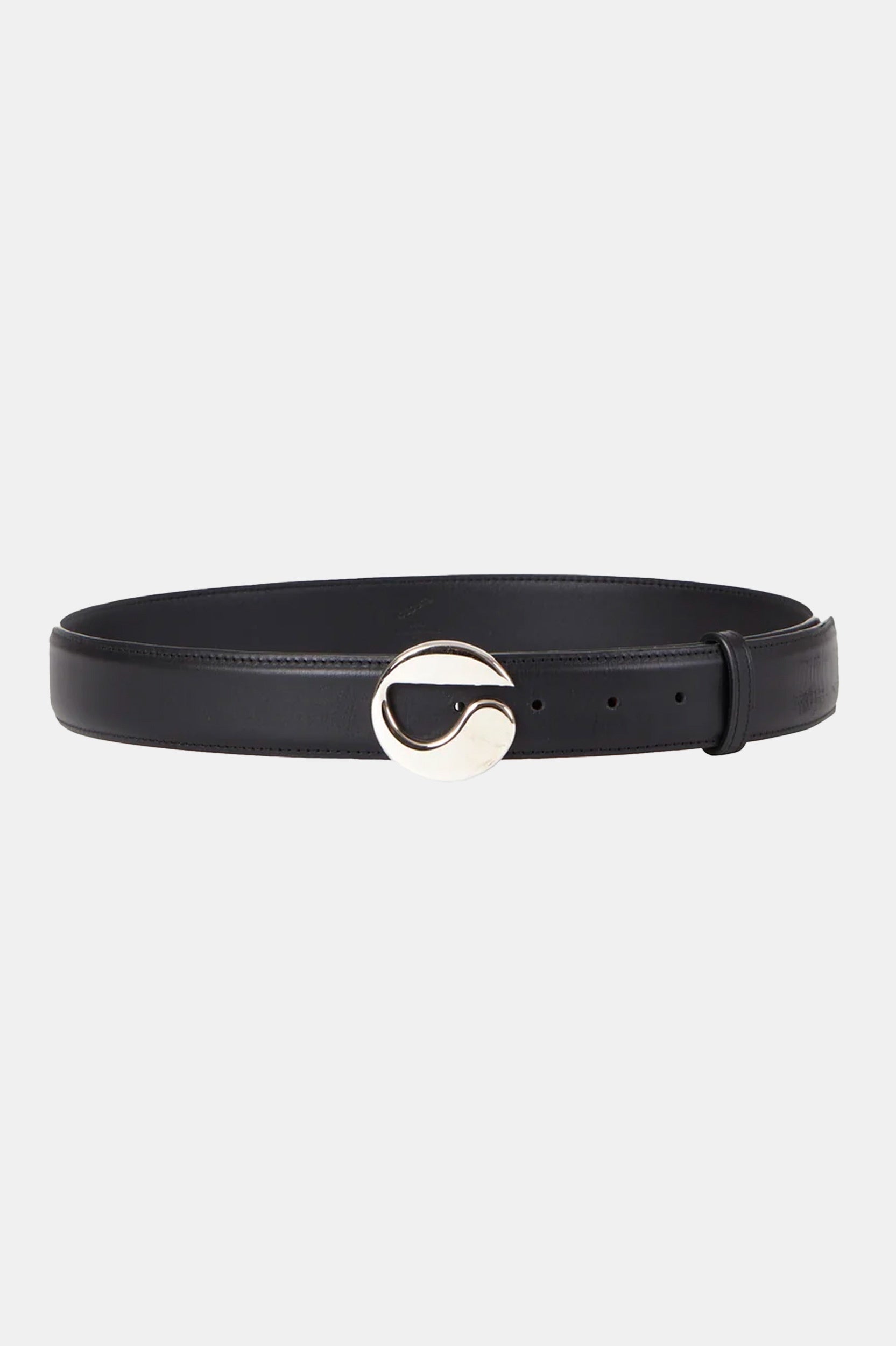 Logo Leather Belt in Black