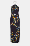Cara Cara Davis Dress in Black Pressed Flowers