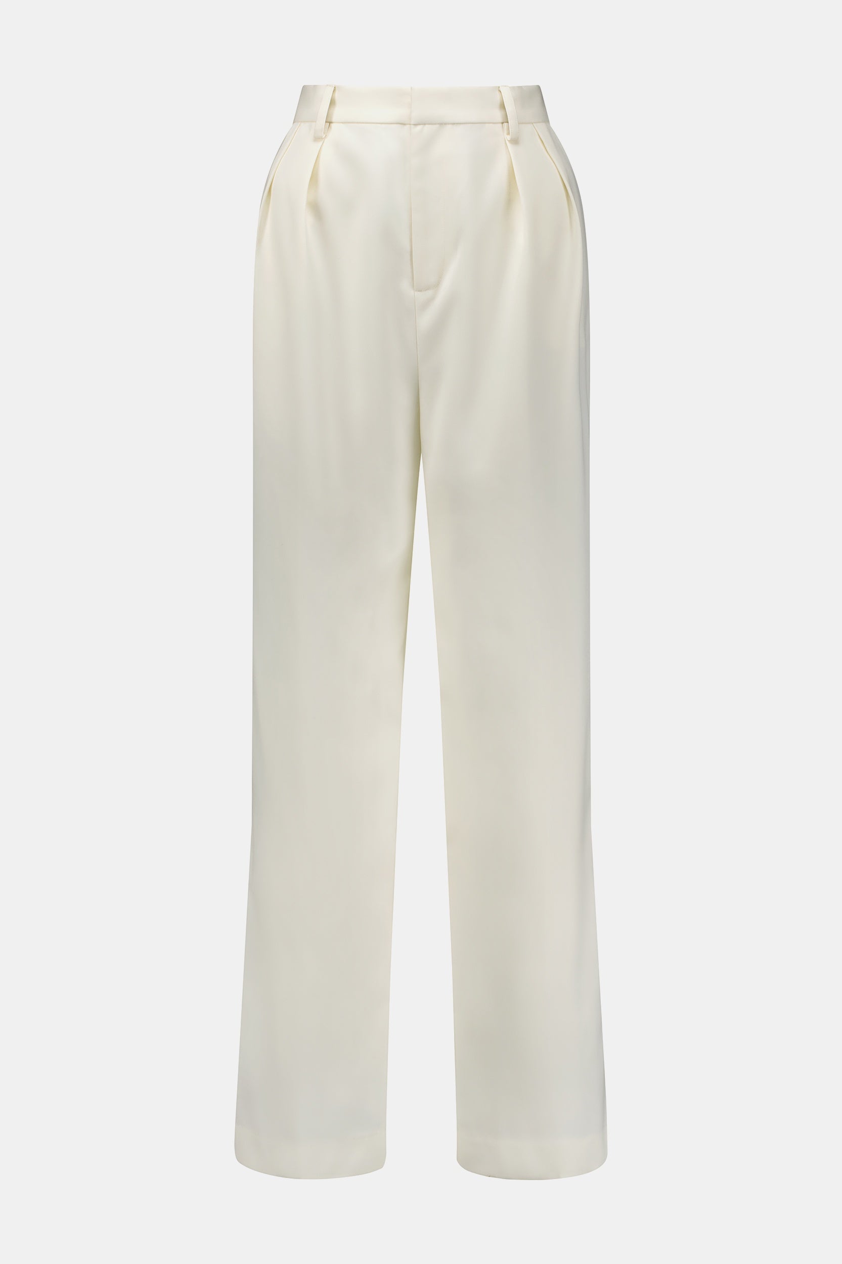 Double Pleated Trouser in Ivory