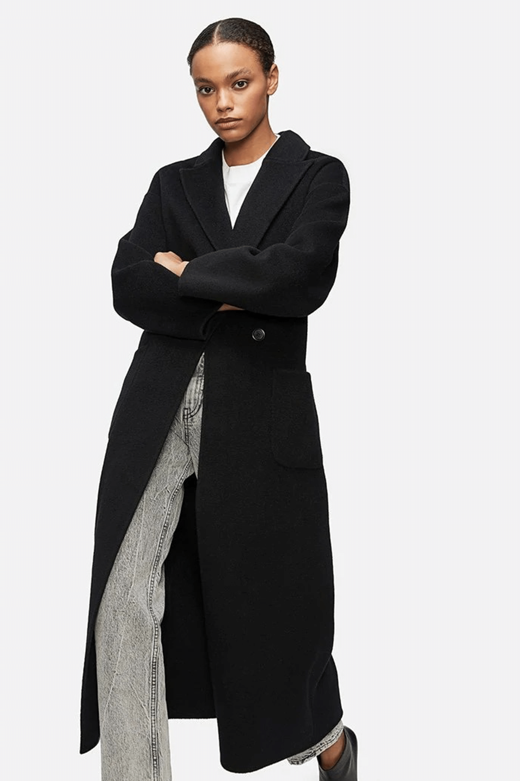 Dylan Coat in Black Cashmere Blend