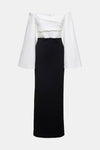 Solace London Eliana Maxi Dress in Cream Black