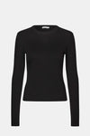 SAKS POTTS Eloise Long Sleeve Tee in Black