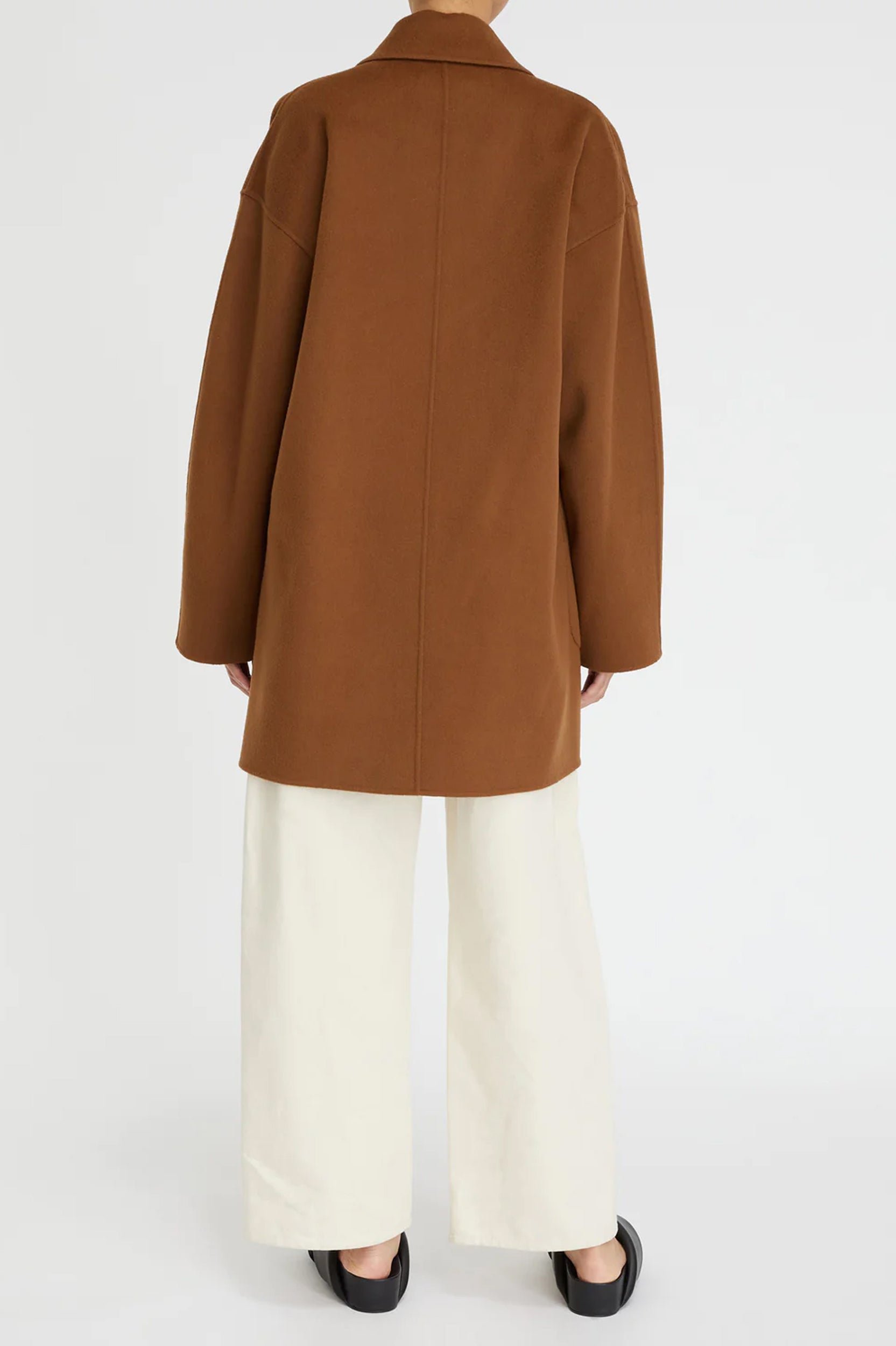 Florentine Cashmere Pea Coat in Camel