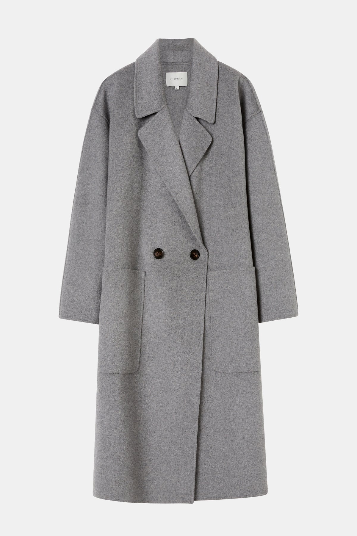 Florentine Cashmere Cocoon Coat in Grey