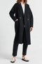 Lee Mathews Florentine Cocoon Coat in Black