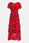 RIXO Gilly Dress in Floral Red Fontainhans