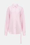 LE17SEPTEMBRE Linen Belted Shirt in Pink