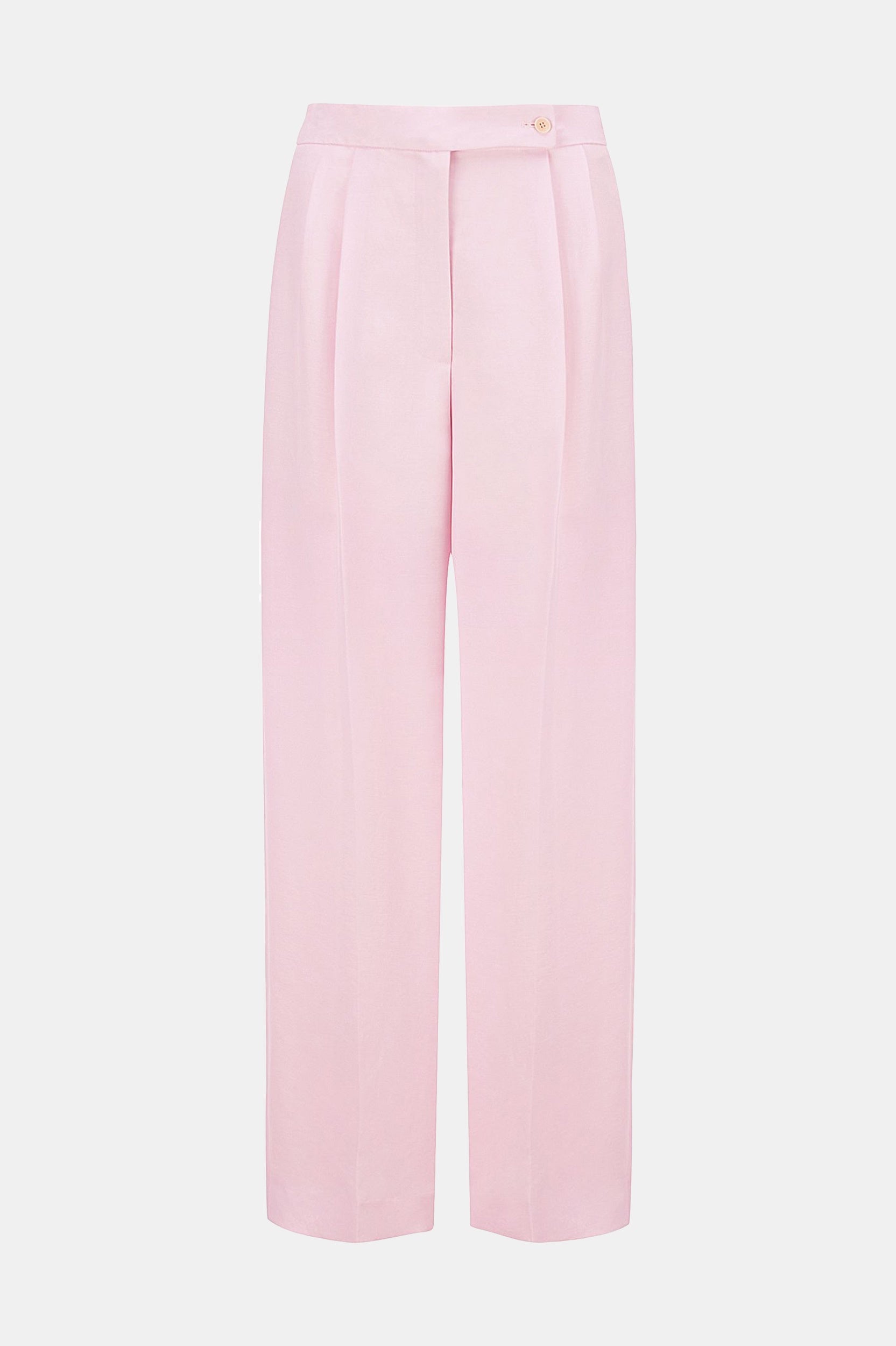 Linen Two Tuck Pants in Pink