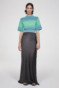 Rodebjer Lorena Flared Skirt in Concrete