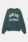 Anine Bing Miles Sweatshirt in Washed Dark Sage