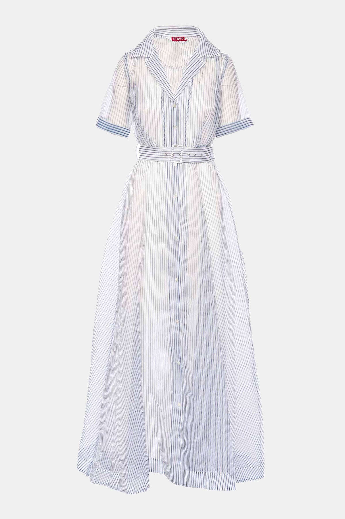 Millie Dress in Ivory Micro Stripe