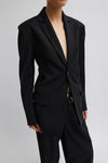 Tibi Recycled Tropical Wool Sculpted Blazer