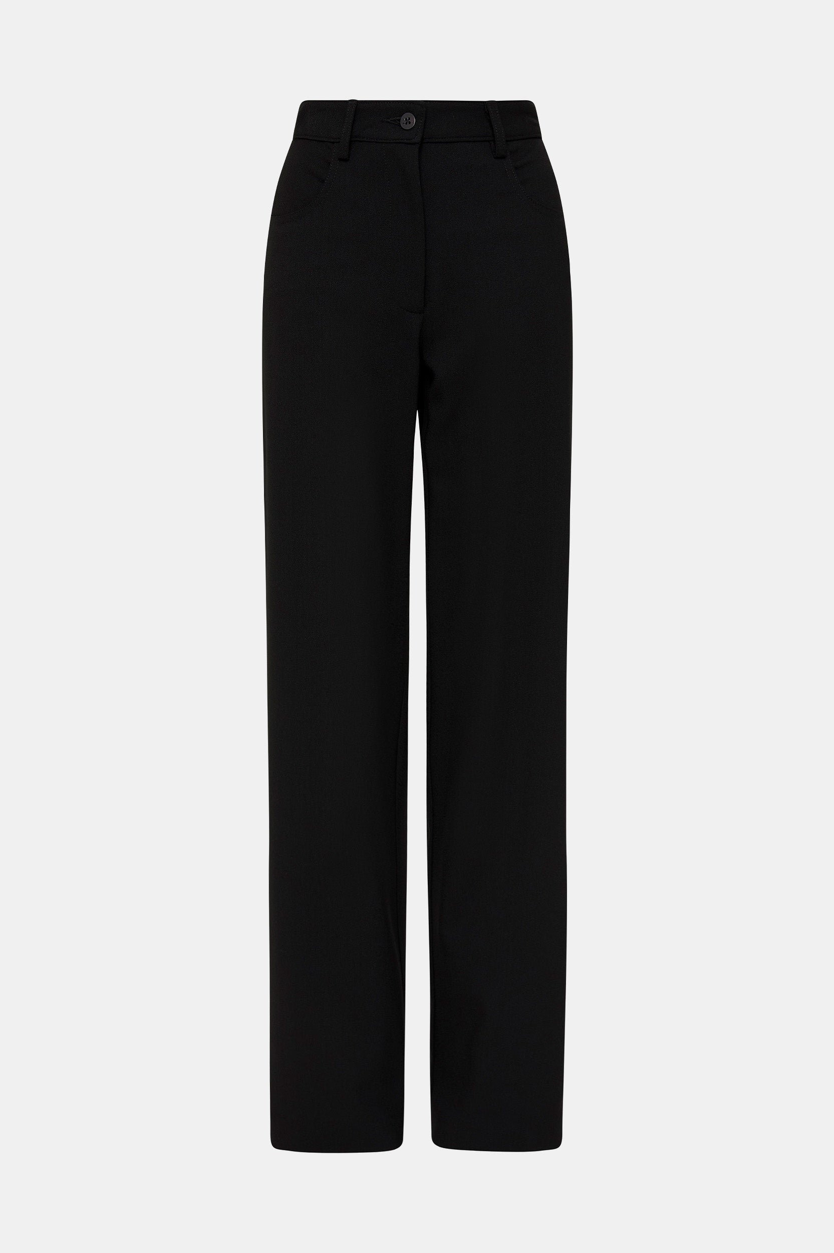 Relaxed Crepe Pant in Black