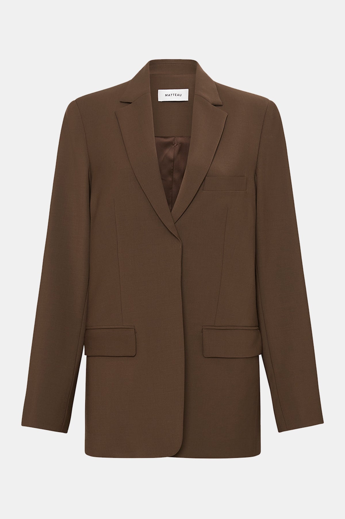 Relaxed Tailored Blazer in Coffee