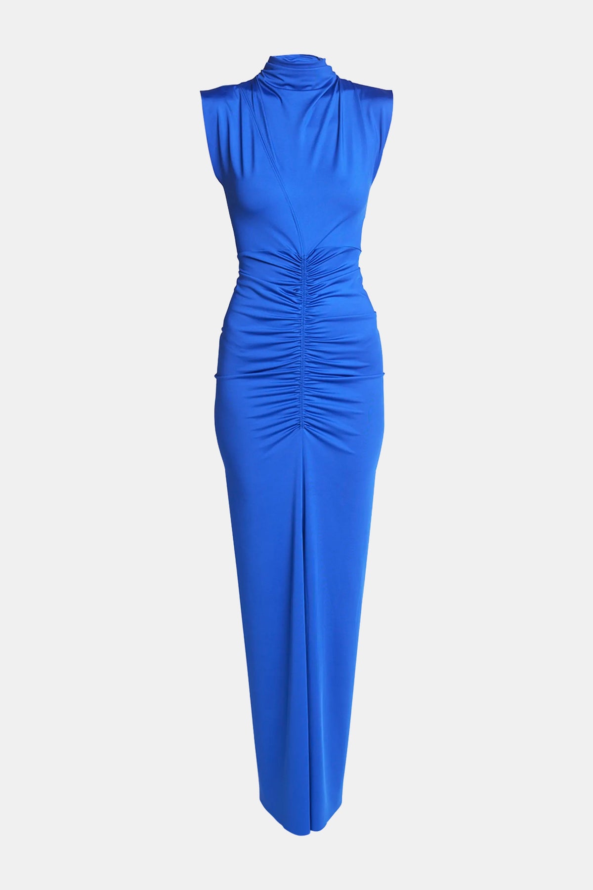 Ruched Jersey Gown in Royal Blue