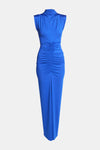 Victoria Beckham Ruched Jersey Gown in Royal Blue
