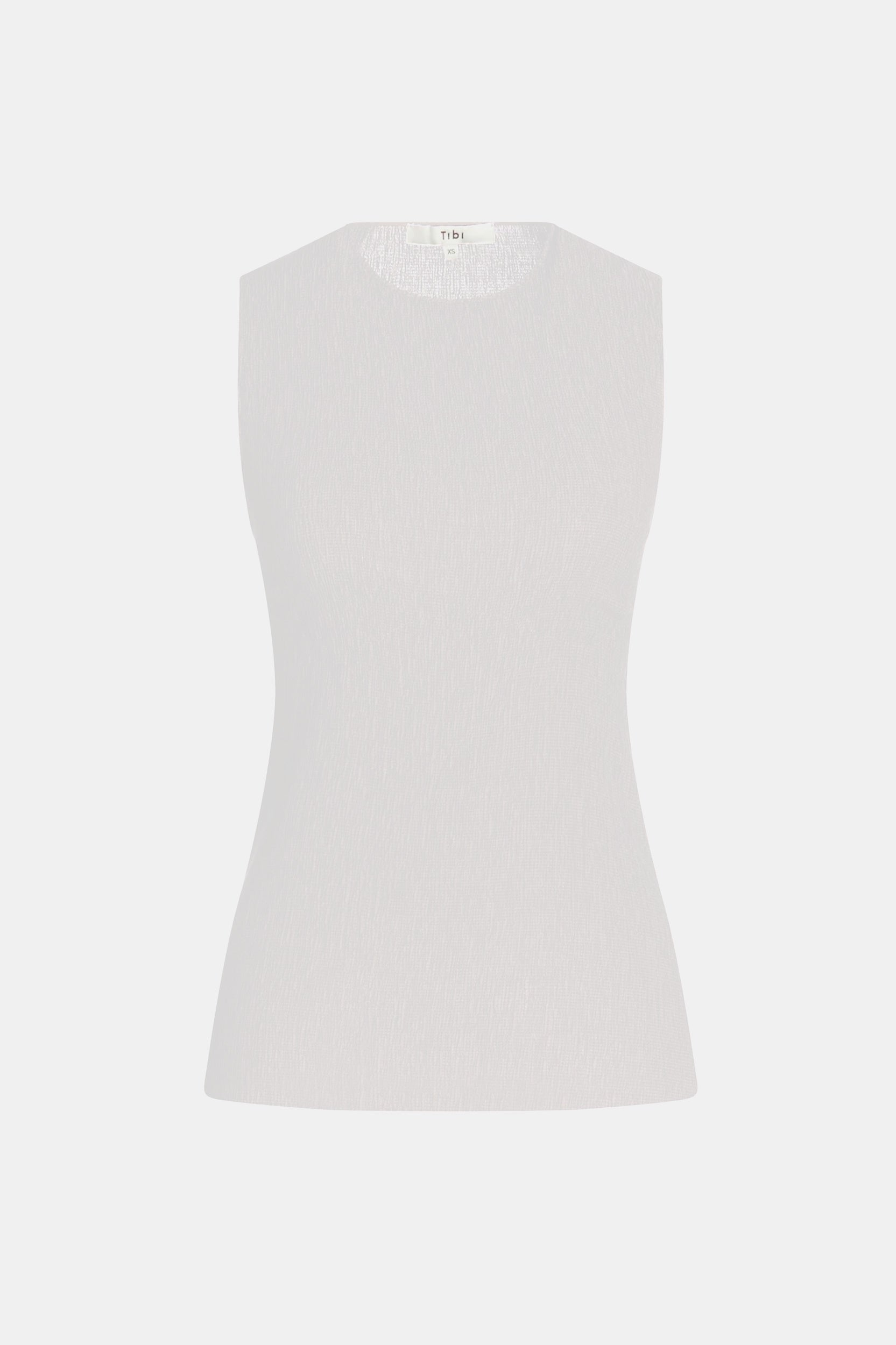 Sage Crinkle Lyocell Fitted Tank in Ivory