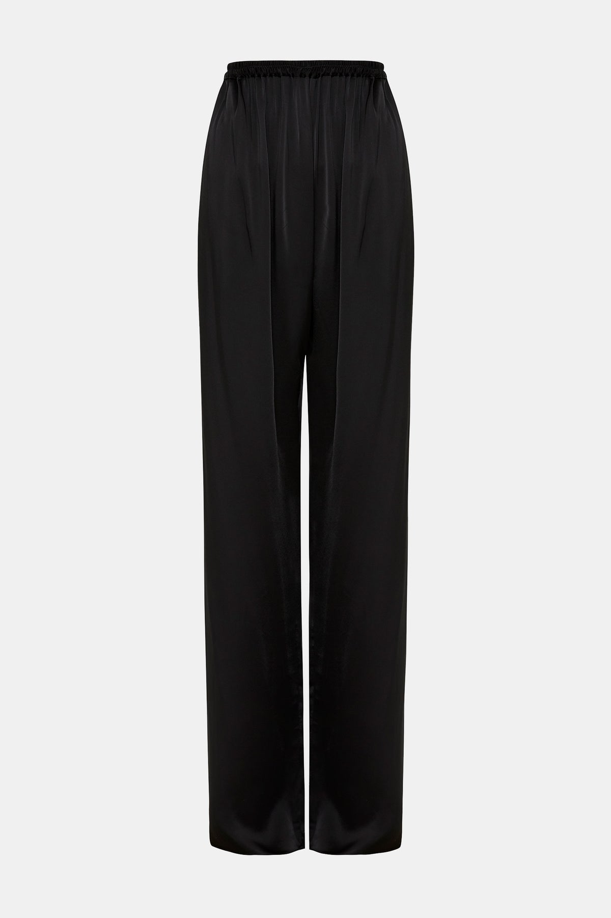 Relaxed Satin Pant in Black