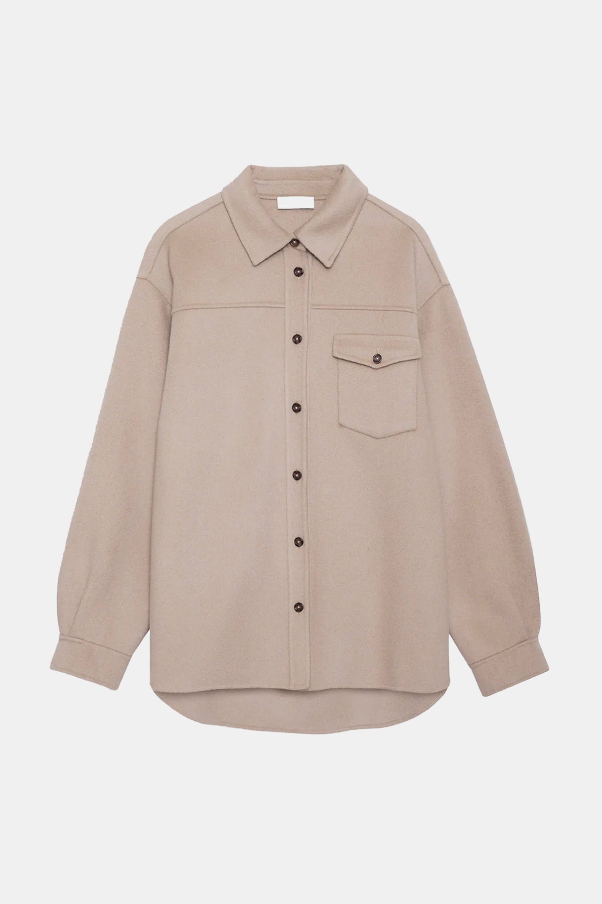 Sloan Shirt in Taupe Cashmere Blend